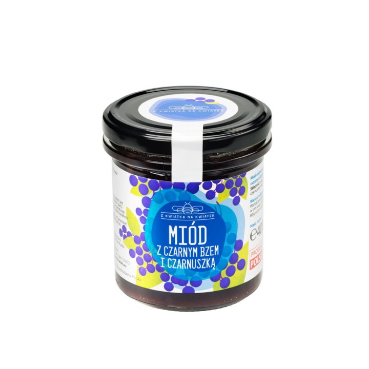 Miód z czarnym bzem i czarnuszką 400 g