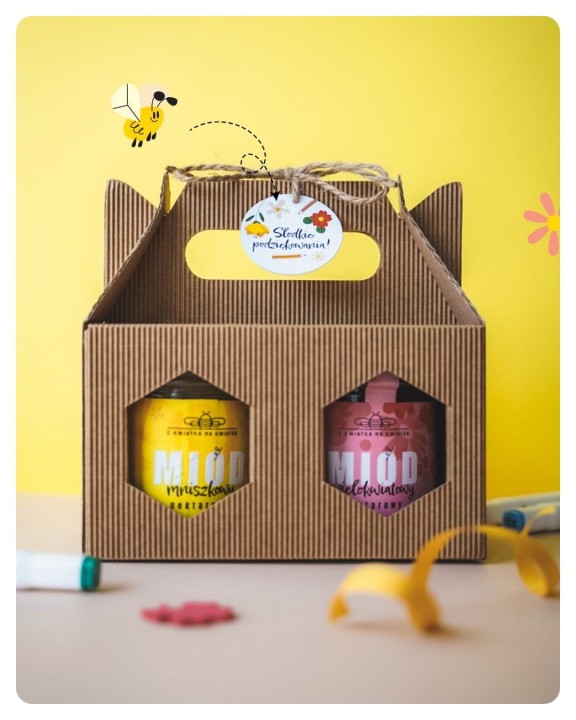 Zestaw miodów na zakończenie roku, przedszkola lub Dzień Nauczyciela